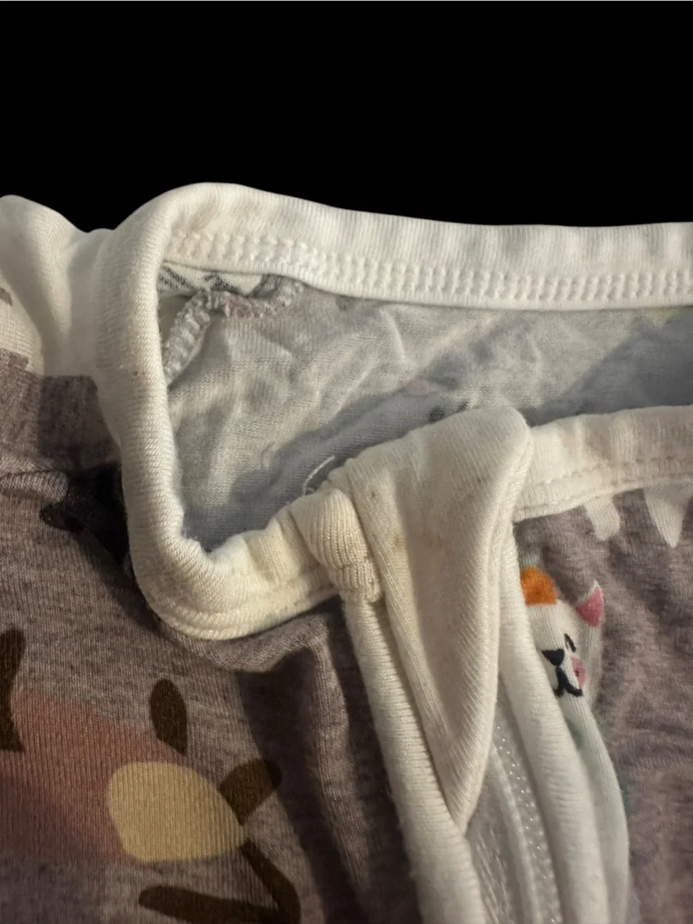 Little Sleepies Gray Cat Print Kids Footie Pajama Zip Up